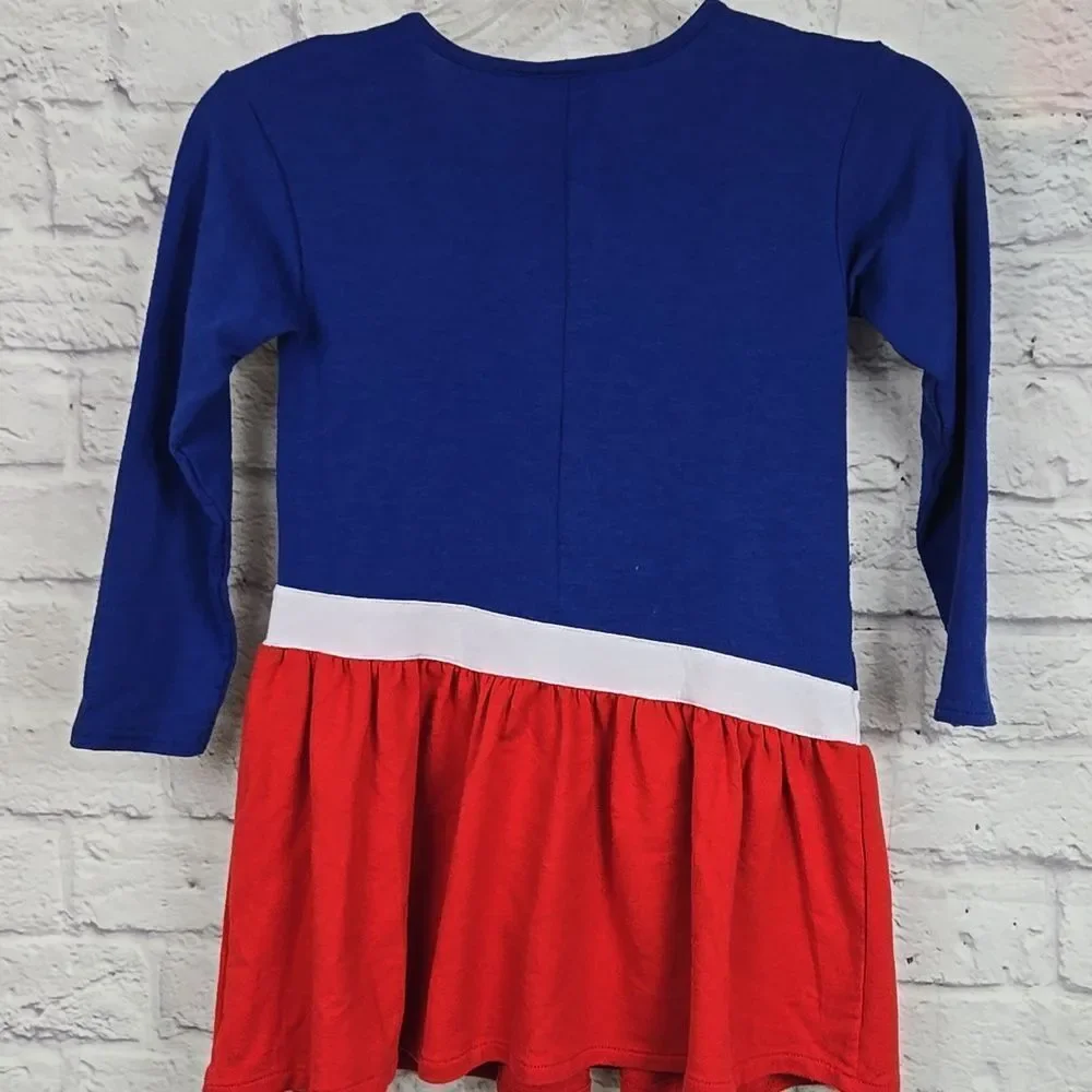 Genuine Merchandise Girls Texas Rangers Dress MLB Baseball Fan Knit Game Outfit